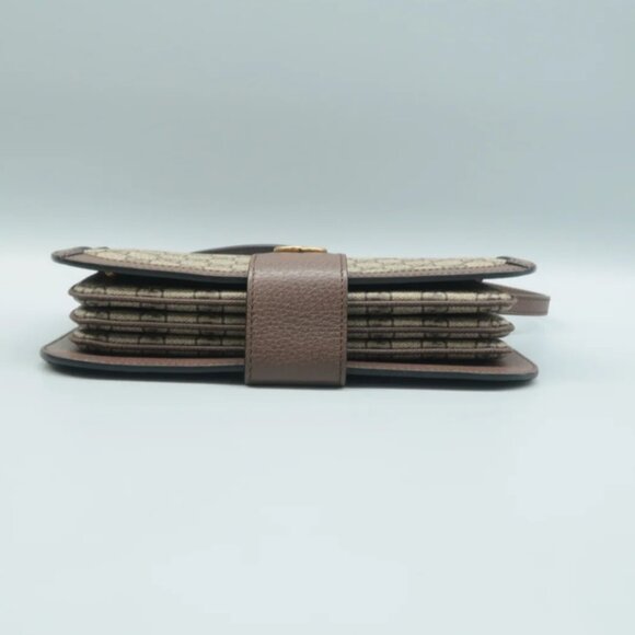 100% Authentic GUCCI GG Supreme Brown Canvas Shoulder Bag - Picture 7 of 12
